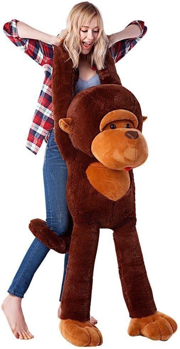 Pluche Knuffel Orang-oetan - Reuzengroot Pluchen Apen knuffel - Aap - Speelgoed - Mega Knuffel
