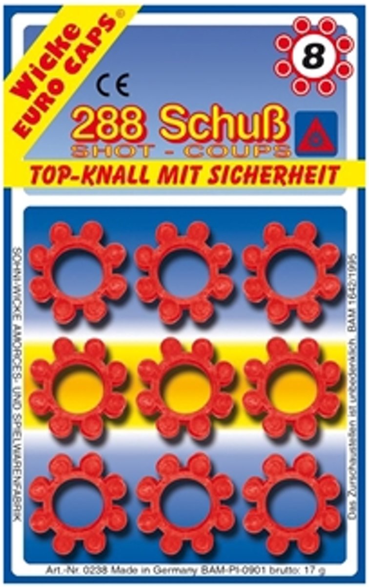 Klappertjes voor Pistool 8 Schots - 36x8