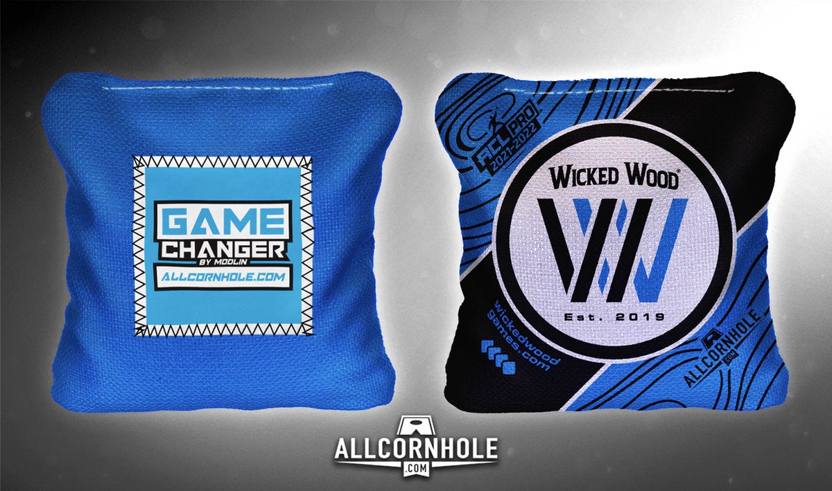 Wicked Wood Games - Pro Cornhole Zakjes - GameChanger - 1x4 - Blauw - ACL Pro