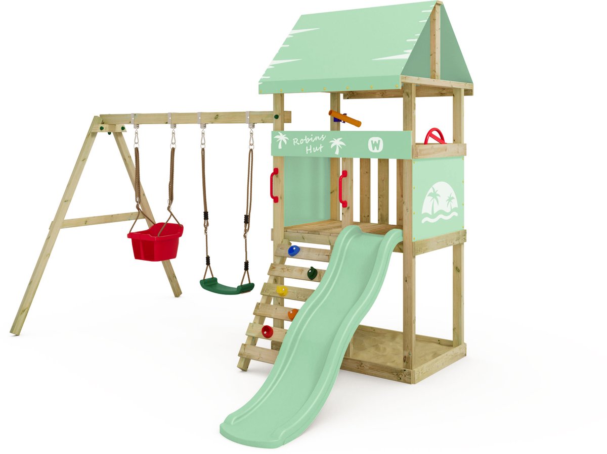 Speeltoestel met glijbaan Wickey DinkyHouse - Pastelgroen