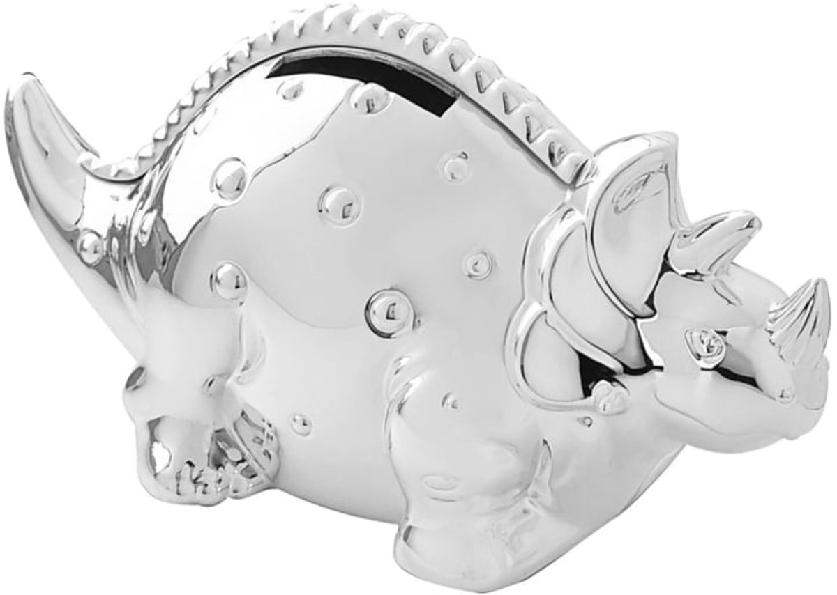 Spaarpot Dinosaurus - Verzilverd - Dinos