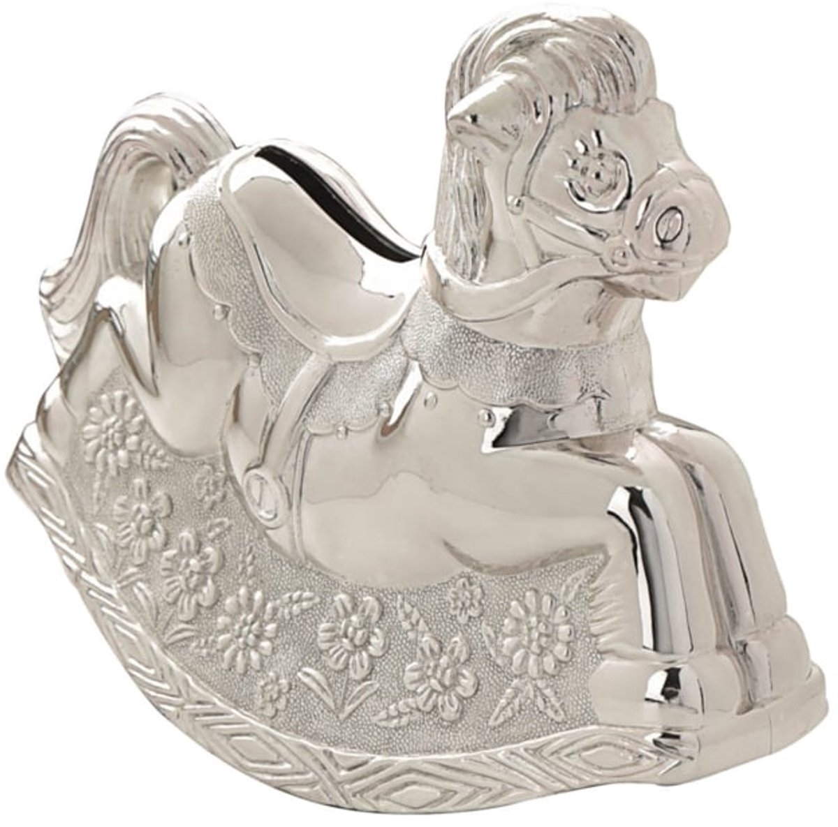 Spaarpot Hobbelpaard - verzilverd - Bambino