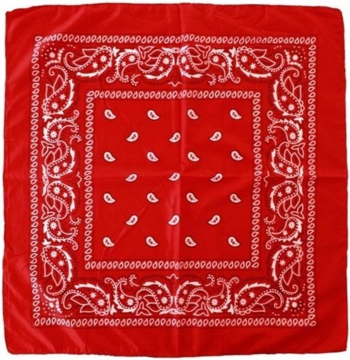 4x Rode boeren bandana zakdoeken - Boer verkleed zakdoek - Boeren zakdoeken 4 stuks