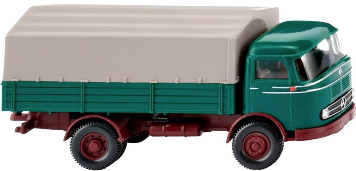 Wiking 043403 H0 Vrachtwagen Mercedes Benz LP 321 laadbak, opaalgroen