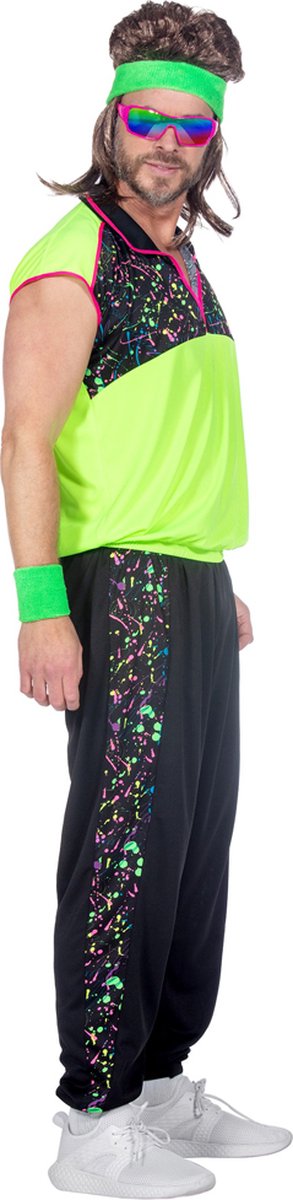 80s Trainingspak neon heer maat XL