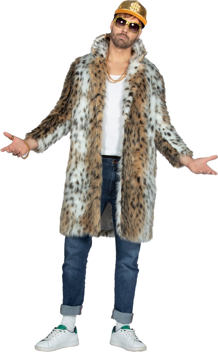 Bontjas Pimp Panter Lang Icelike - Maat XXL