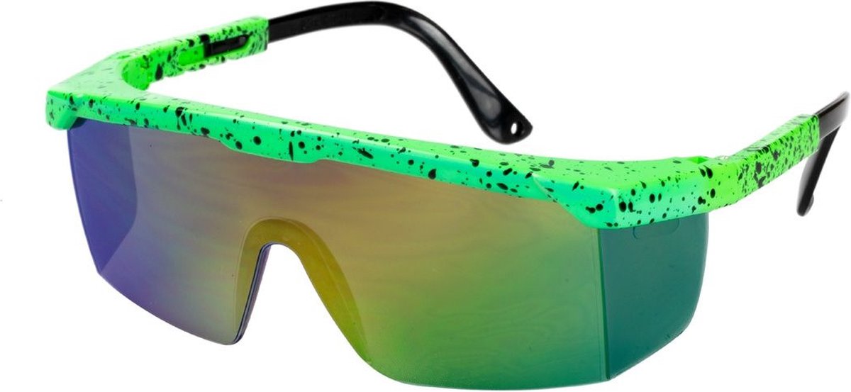 Bril 80s groen hologram