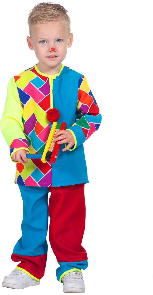 Clown Kostuum Baby/Peuter Chipper - Maat 92