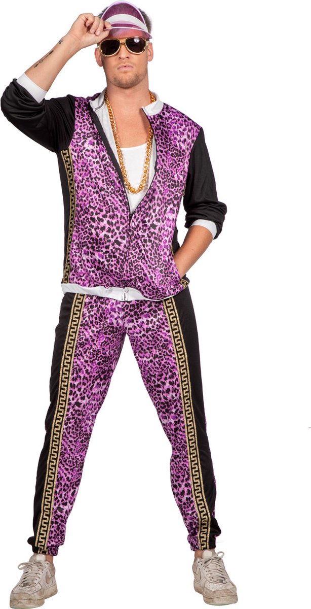 Fout Trainingspak Panter Paars Man - Maat L