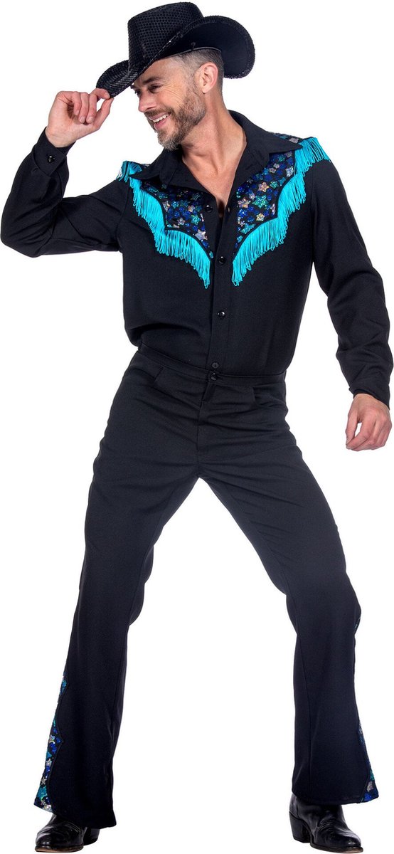 Glamorous Western Outfit Zwart Heren Premium - Maat M