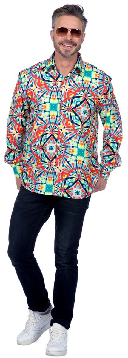 Hippie Hemd Heer - Multicolour - Maat S-48