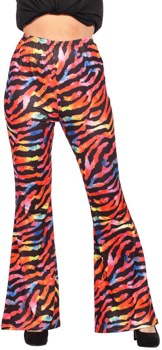 Hippiebroek tijger multicolour voor dames - Maat 36