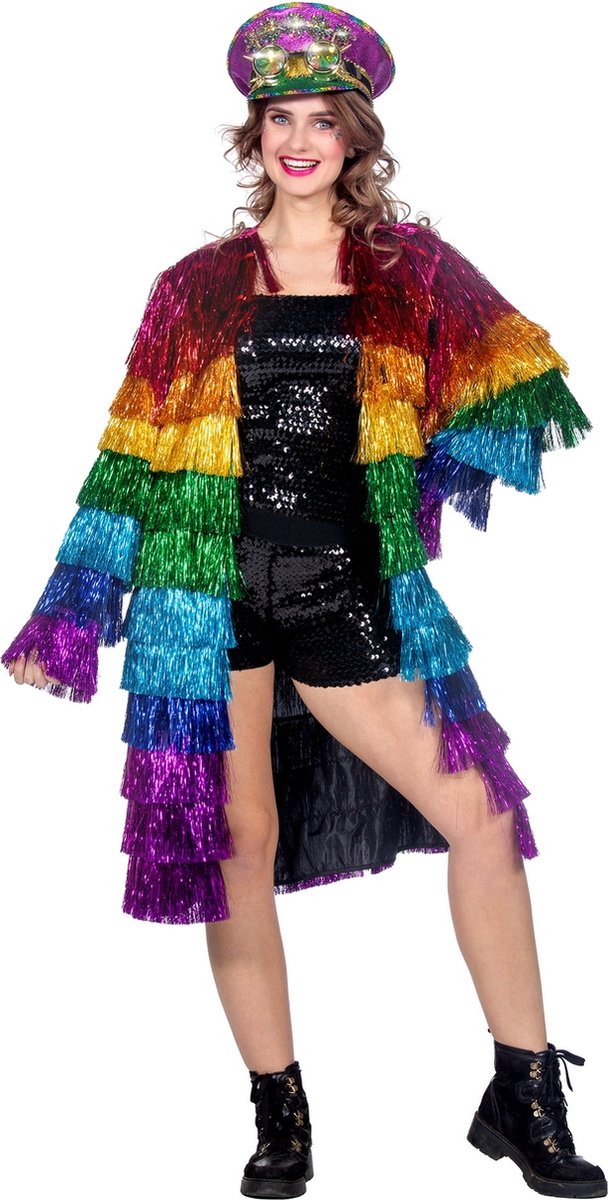 Lange Regenboog Shake It Off Jas Vrouw