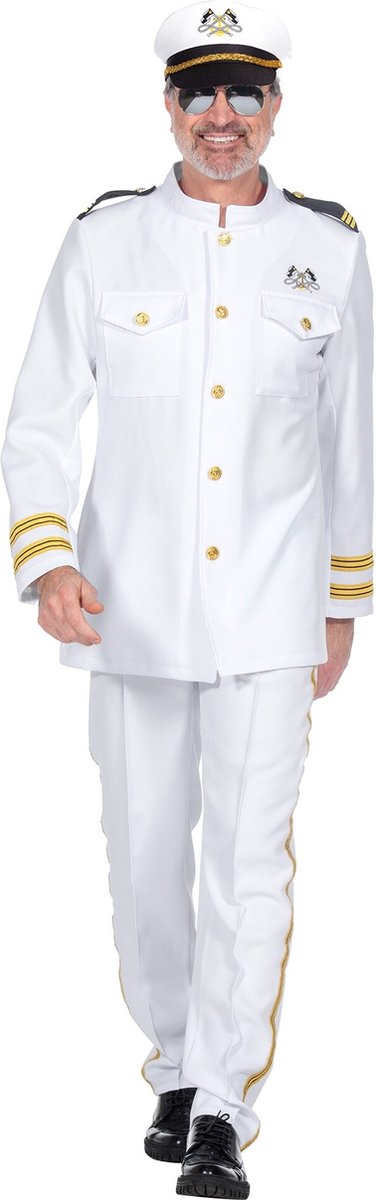 Luxe Navy Officier Kostuum Heren - Maat S