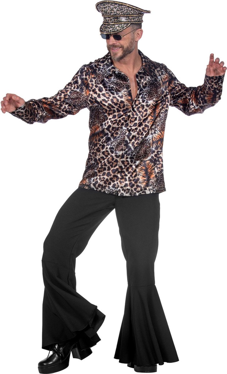 Party Blouse Panter Luipaard Heren - Maat L