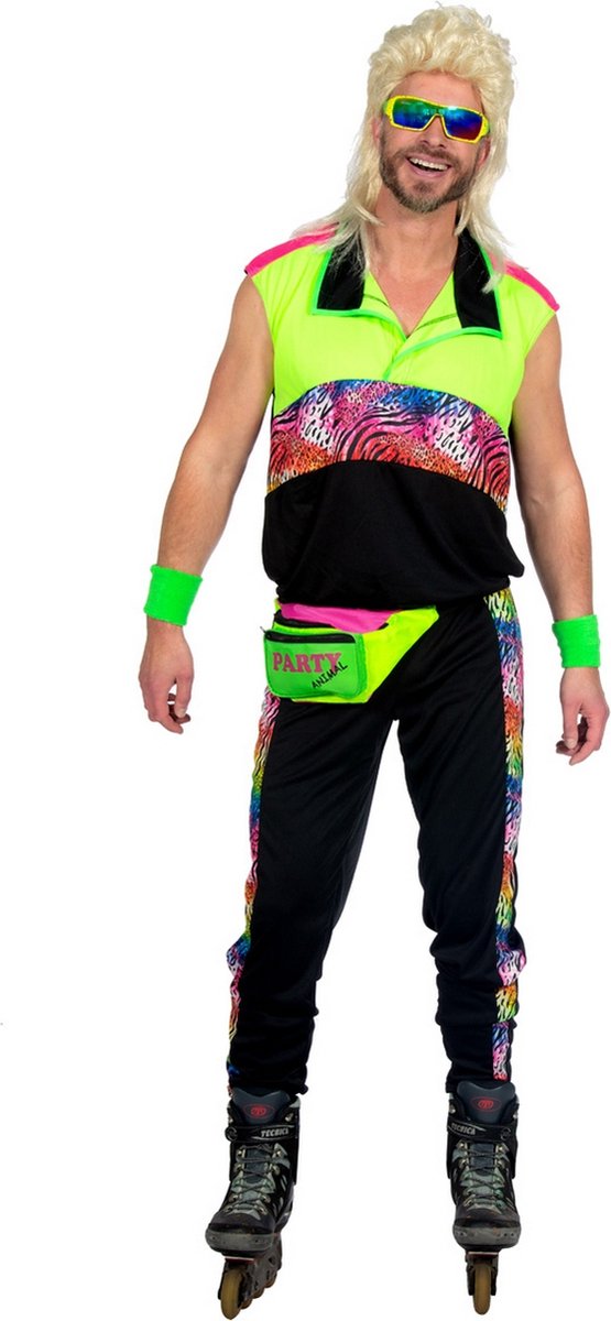 Party Outfit 80s tijger Heren - Maat S