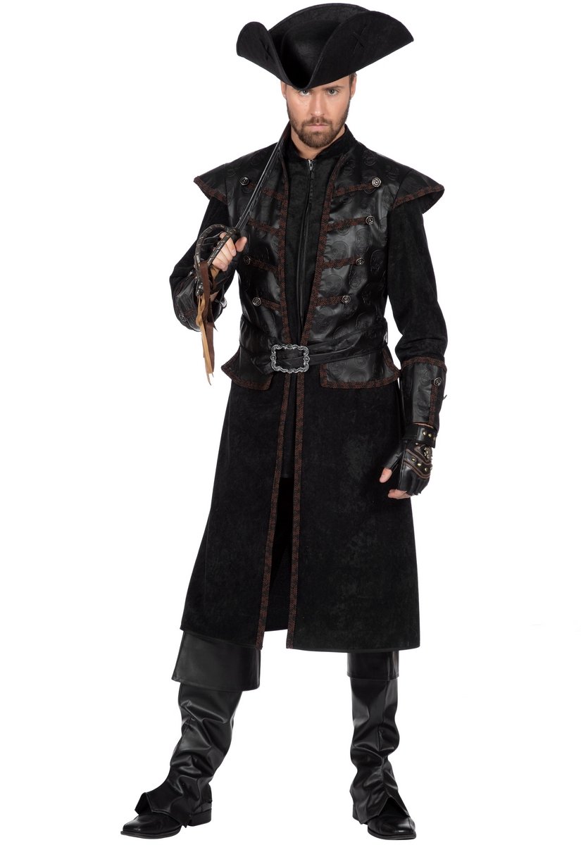 Piratenjas Heren Zwart Luxe - Maat 64