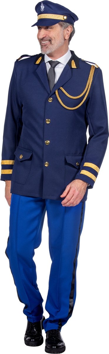 Politie Commissaris Pak Blauw Luxe - Maat L