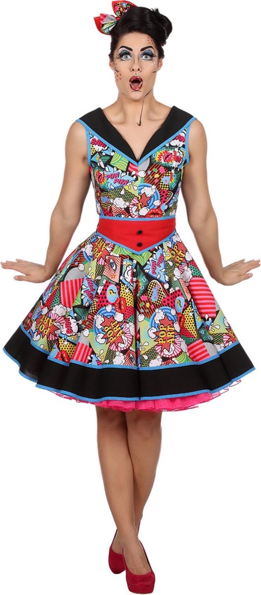 Pop-Art Rock & Roll jurk Dames - Maat 56