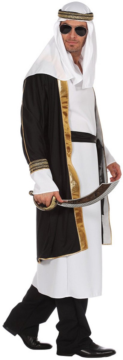 Wit Zwart Sjeik El Plofman Herenkostuum Kostuum