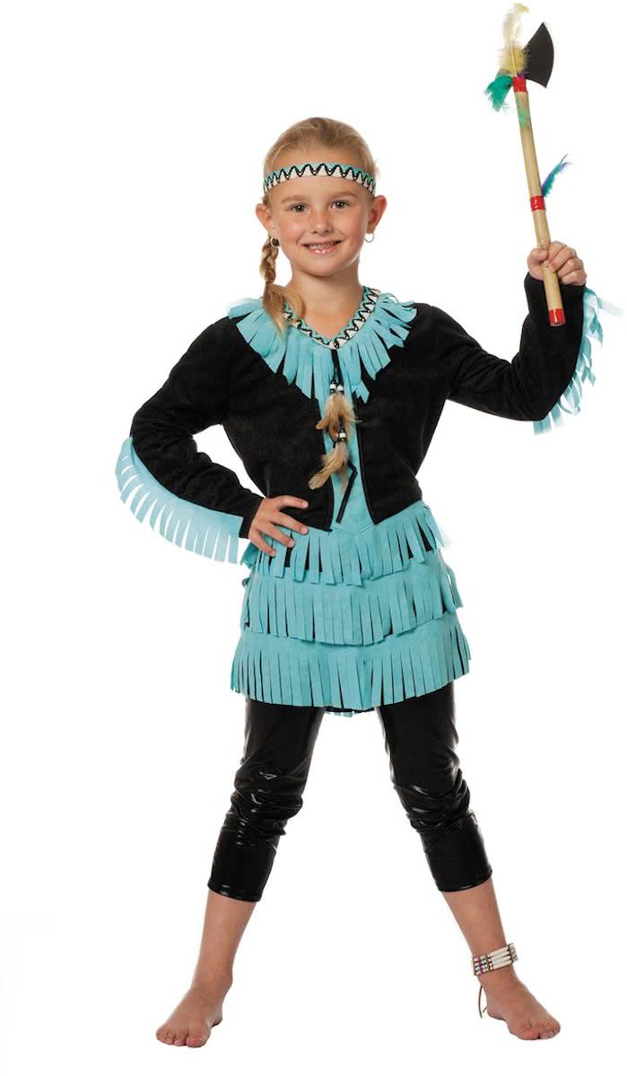 Carnavalskleding Indianen jurkje meisje Wishbone Maat 164