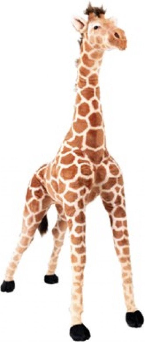 Wild & Soft Pluche staande giraf - 135cm - Oranje