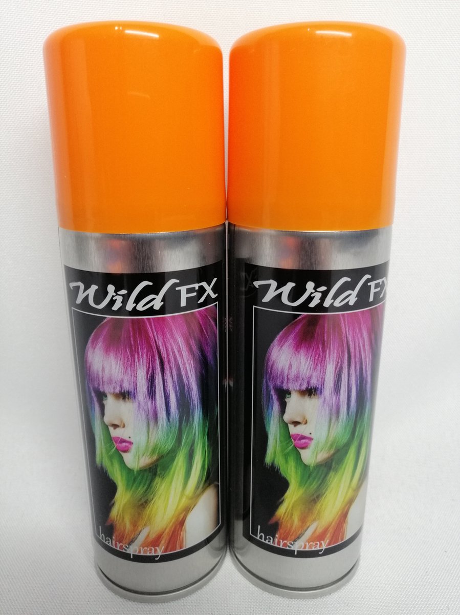 Oranje Haarspray - 125 ml -  Koningsdag - Voetbal EK/WK - Feest - Thema - Voordeel Set 2 Stuks
