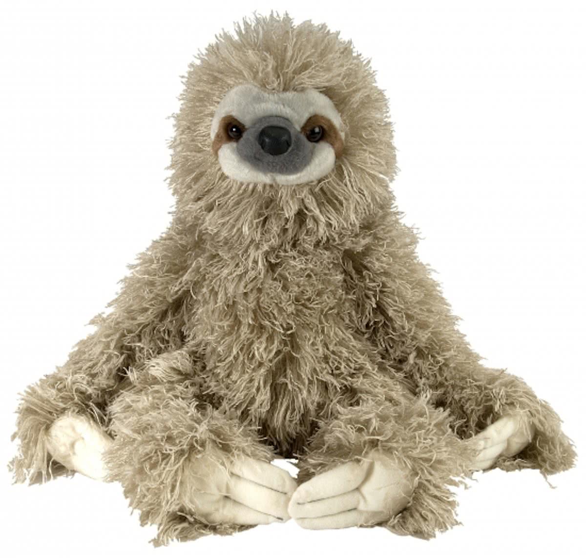 Pluche grijze luiaard 30 cm