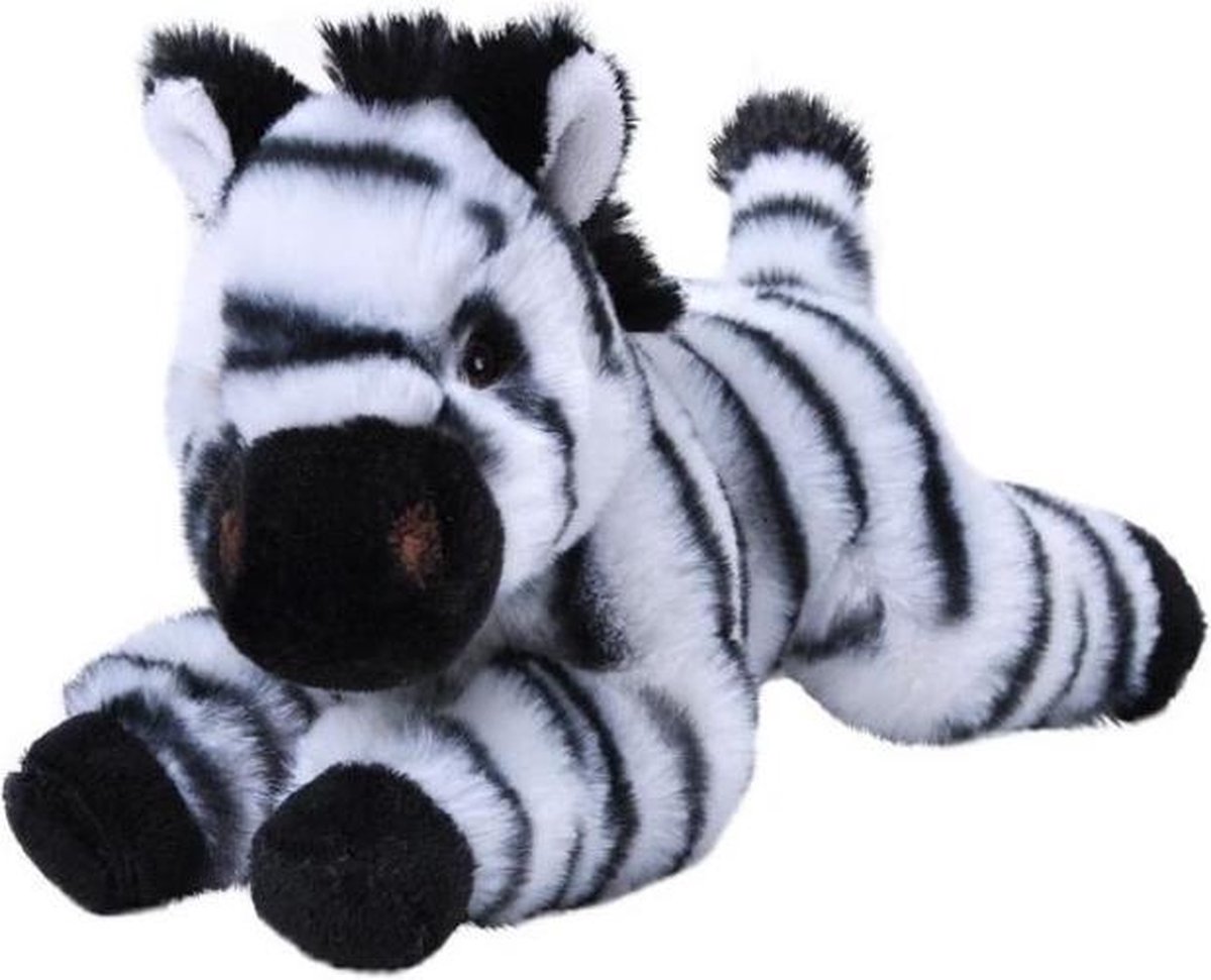 Wild Republic Knuffel Zebra Ecokins Mini Junior 20 Cm Pluche Wit/zwart