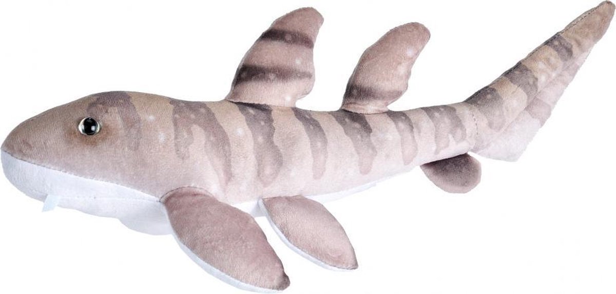 knuffel bakerhaai junior 30 cm pluche grijs/wit