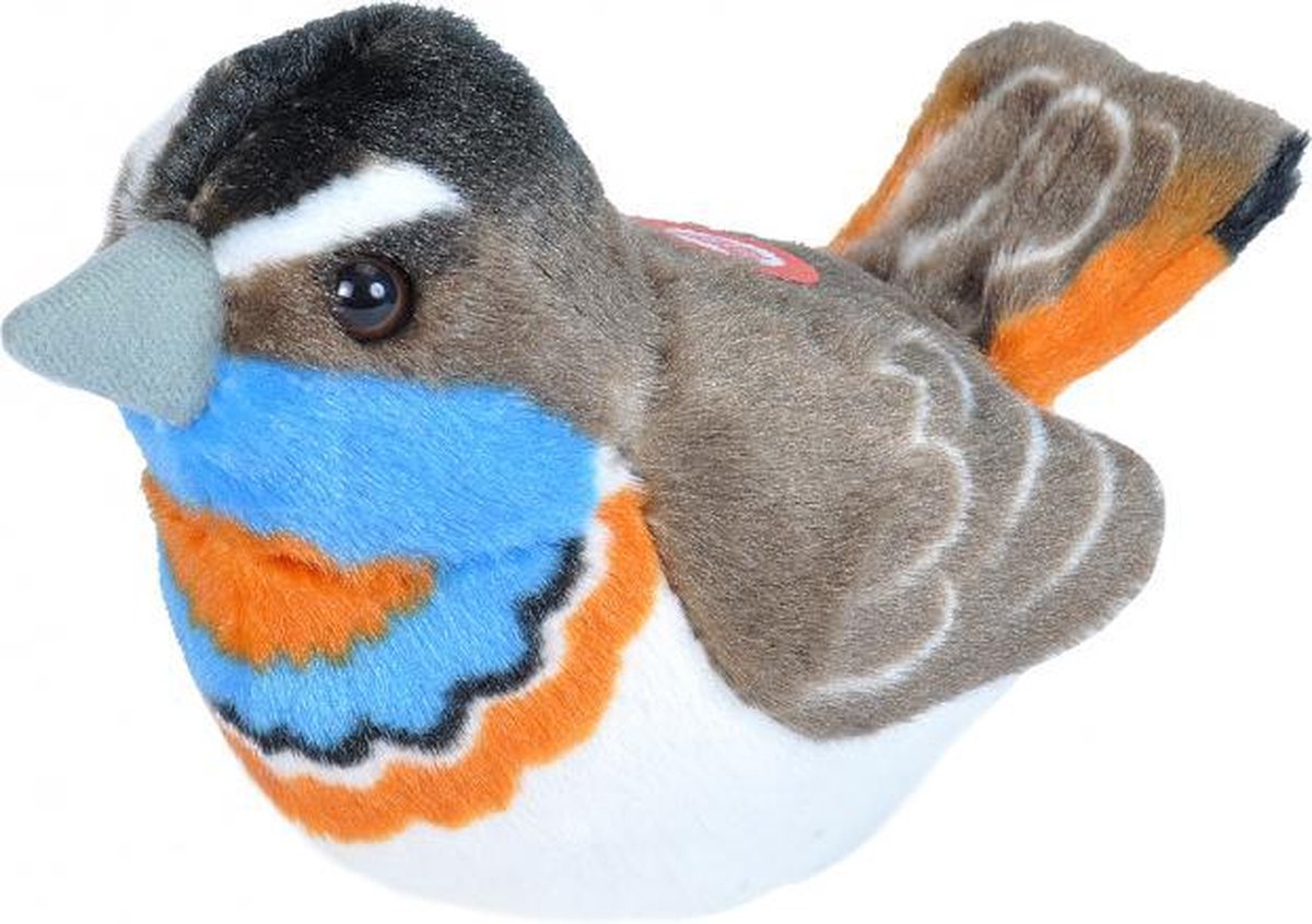 knuffel blauwborst met geluid 15 cm pluche bruin