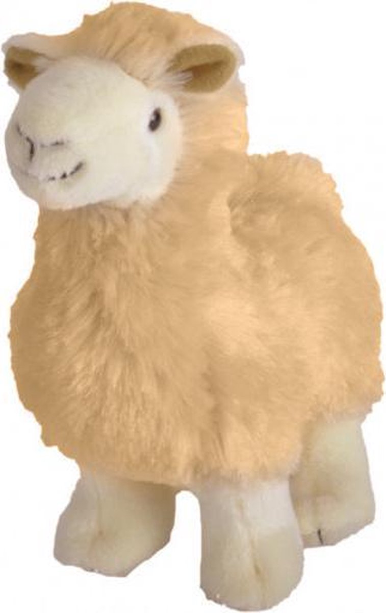 knuffellama junior 17 cm pluche bruin/beige