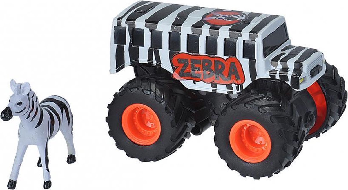 speelset truck en zebra junior wit/zwart 2-delig