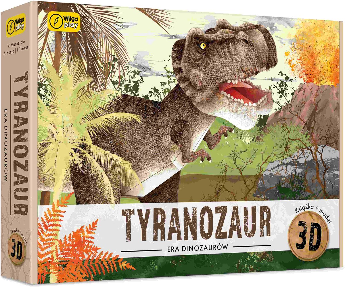 Tyranozaur. Puzzle 3D + Książka