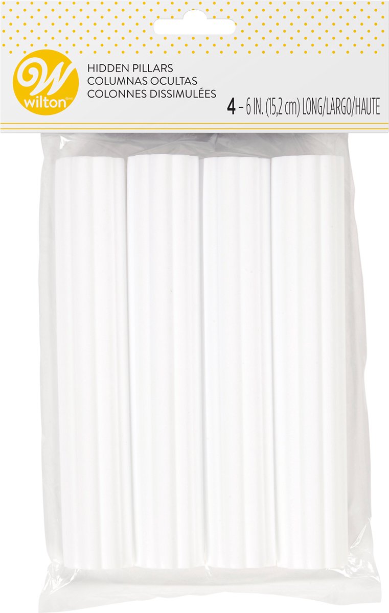 Wilton Hidden Pillars - Onzichtbare Pilaren voor Stapeltaart - 15. 2cm - pk/4