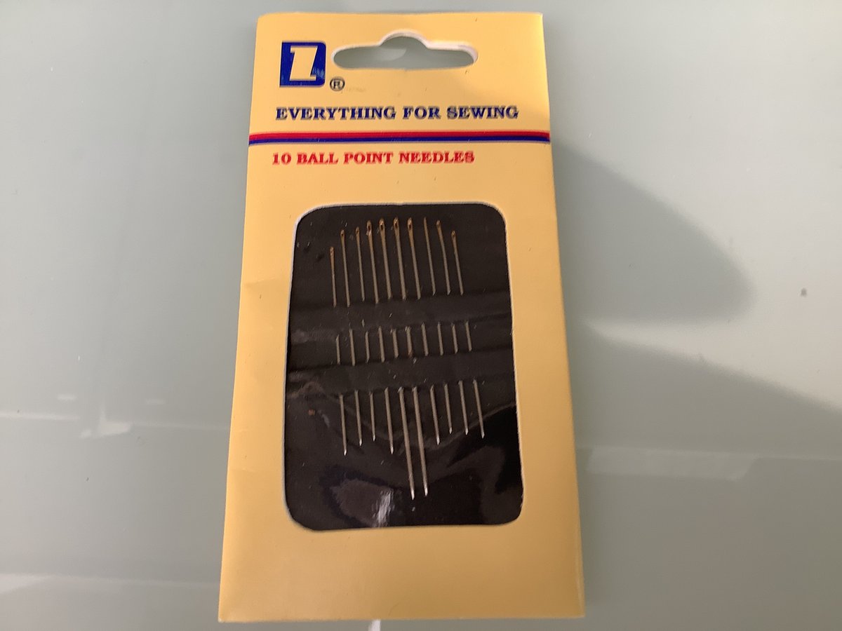 Wvsa.nl naai naalden set. 10 stuks ball point needles. Vergold oog.