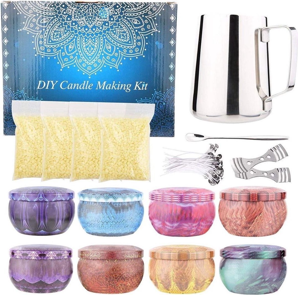 Winkrs - Kaarsen Maak Set - Kaarsenset- Zelf Kaarsen Maken - Inclusief Kaarsenblikjes