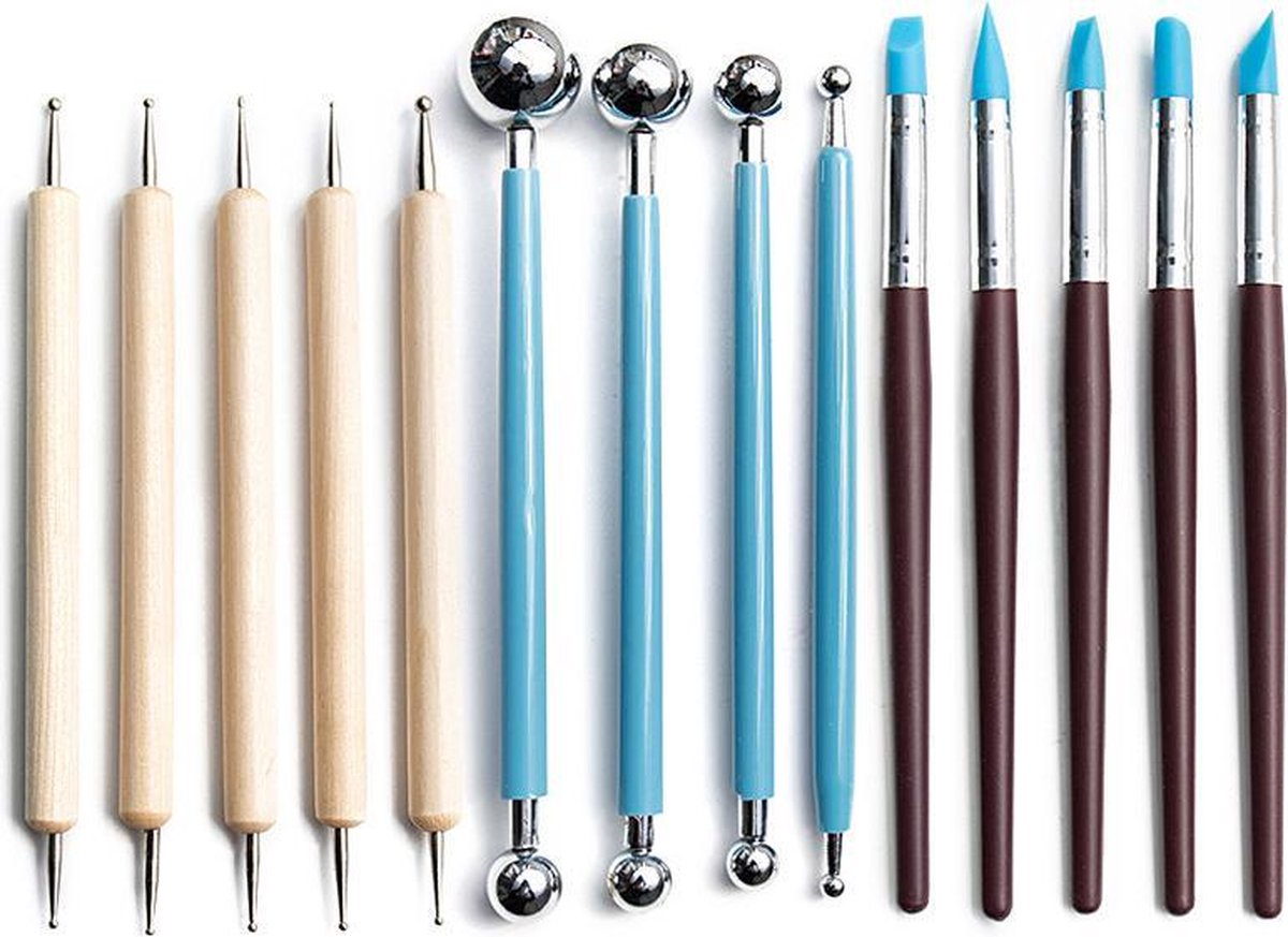   - Klei Bewerking Set - Metaal en Silicone Tools