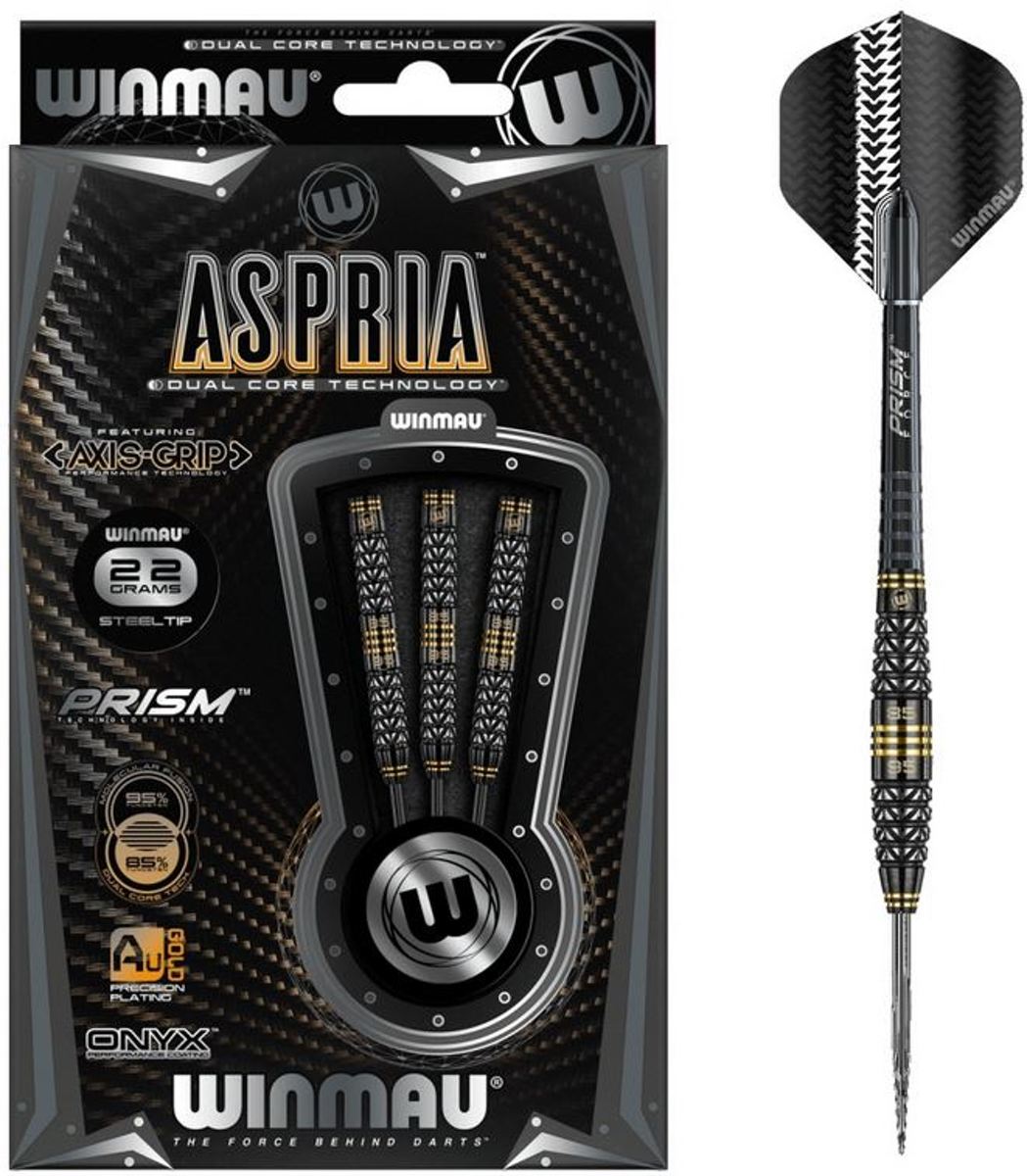Winmau Aspria A 95% / 85% 23 gram Steeltip Dartpijlen