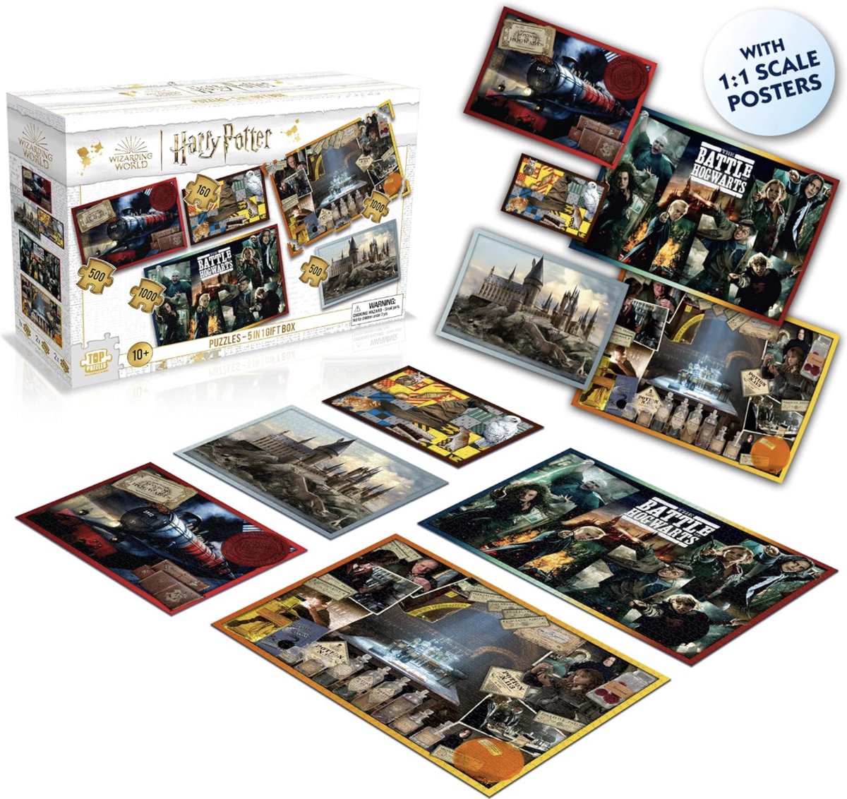 Winning Moves Harry Potter - 5x Puzzles in One Jigsaw Puzzles