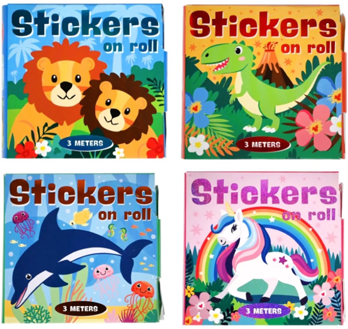 4x Stickers op rol