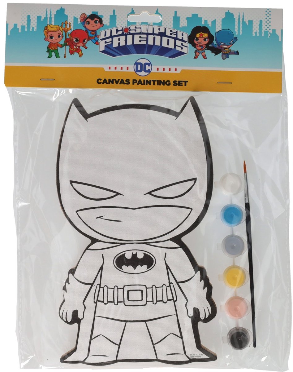 Canvas Schilderen DC Comics - Batman - incl Penseel en 6 kleuren verf