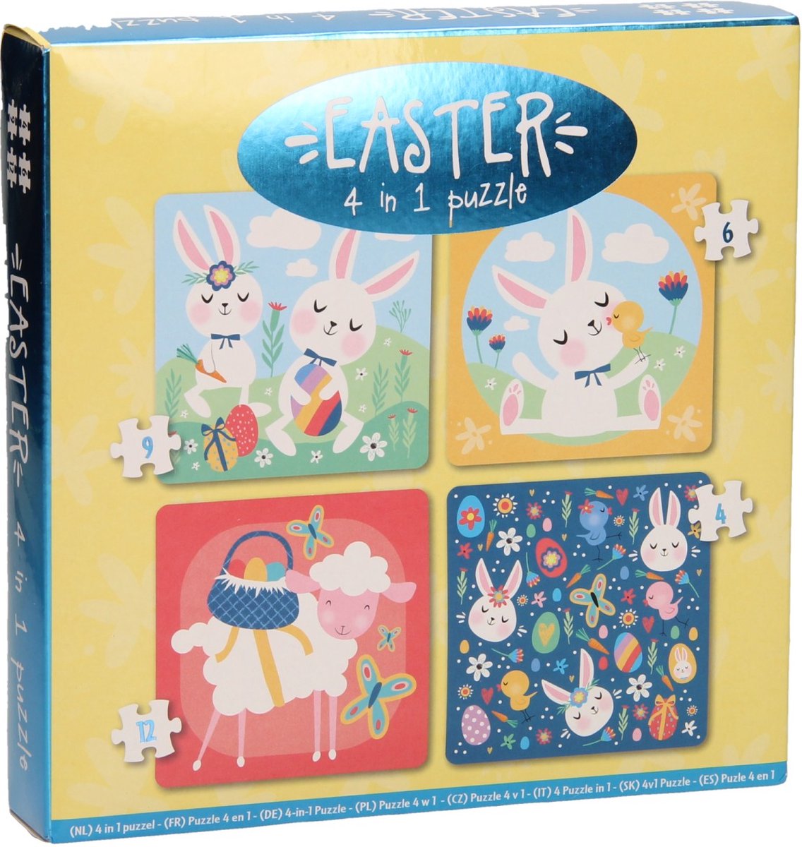 Kinderpuzzel Pasen, 4in1
