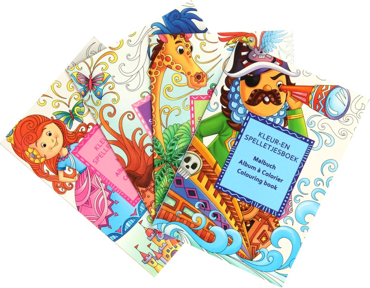 Kleur- en Spelletjesboekje, set van 24st.