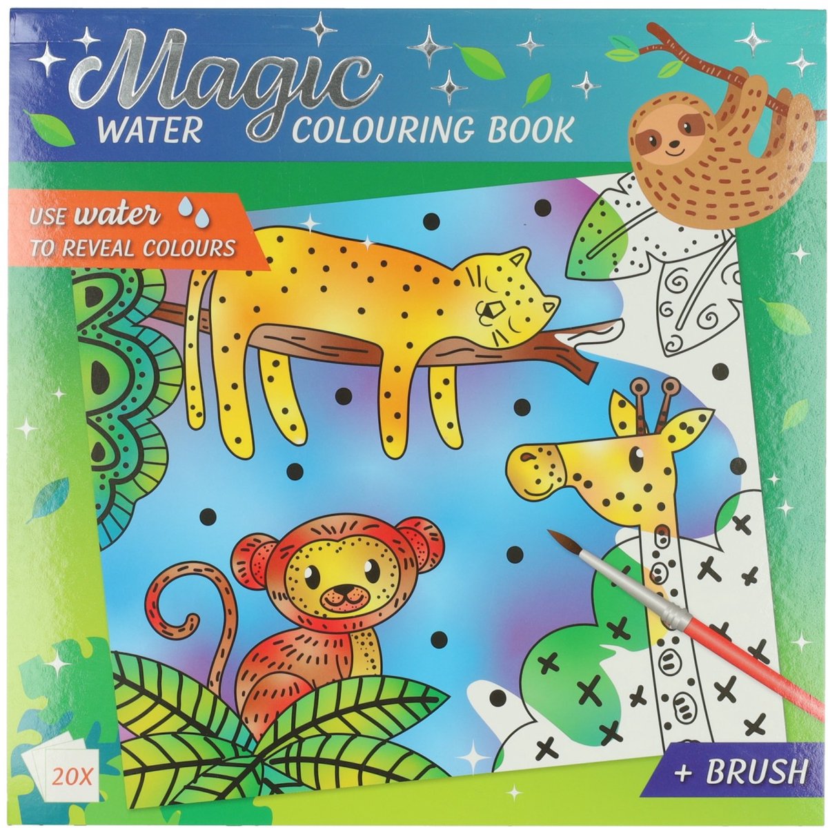 Magische Waterverfkleurblok Jungledieren