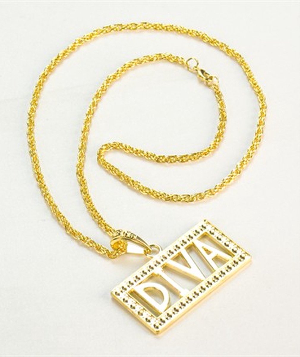 Metalen party ketting - DIVA - Goudkleurig