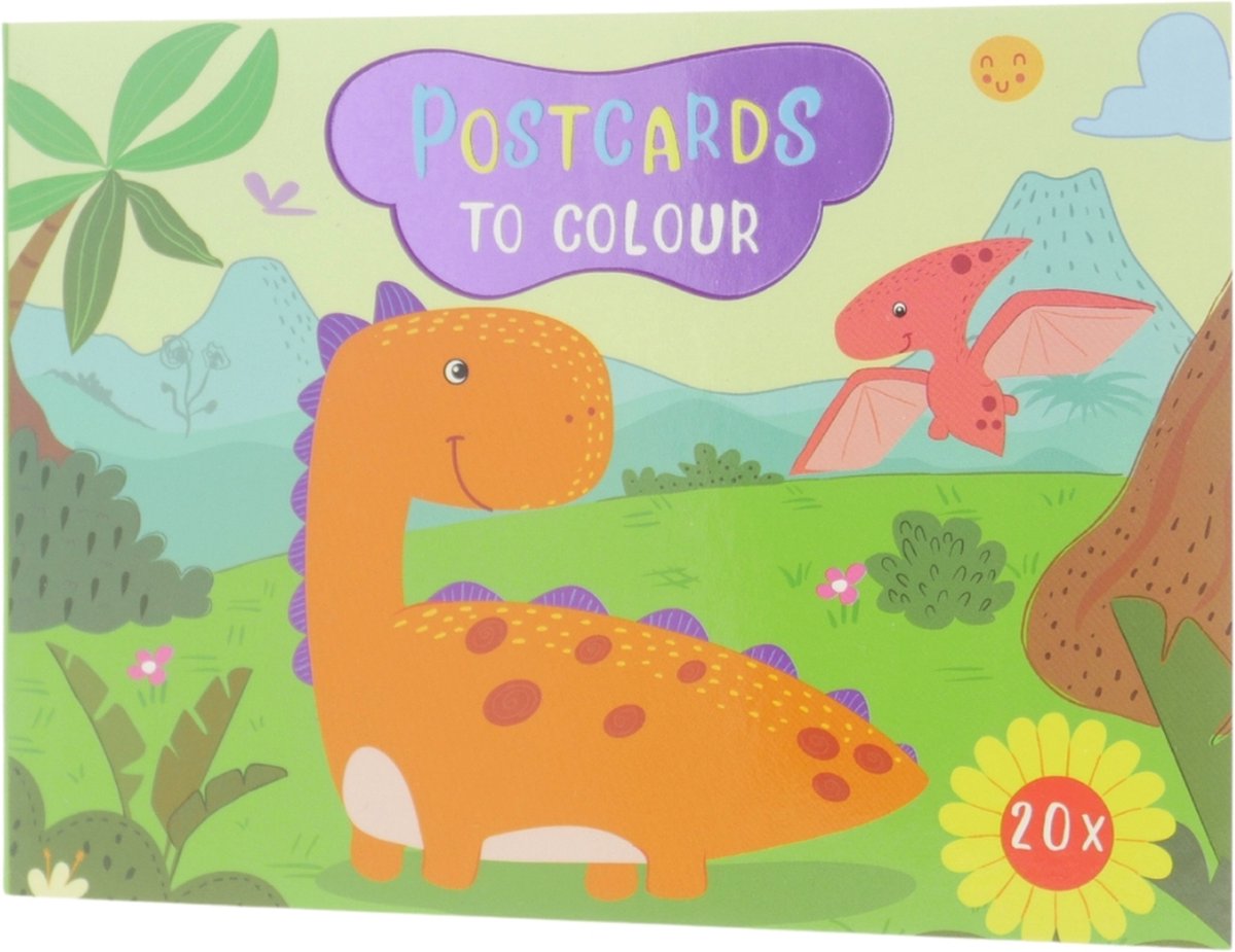 Postkaarten Dinosaurussen 16x12 cm 20 stuks