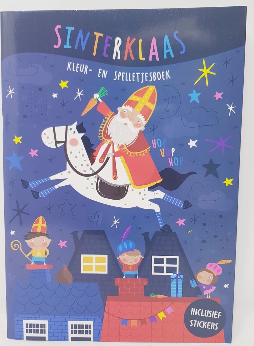 SINTERKLAAS KLEUR- EN SPELLETJESBOEK INCLUSIEF STICKERS