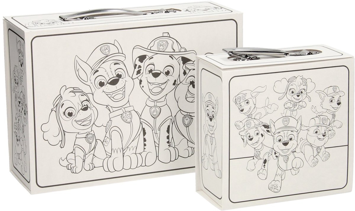Wins Holland PAW Patrol knutselset koffertjes - set van 2 karton.