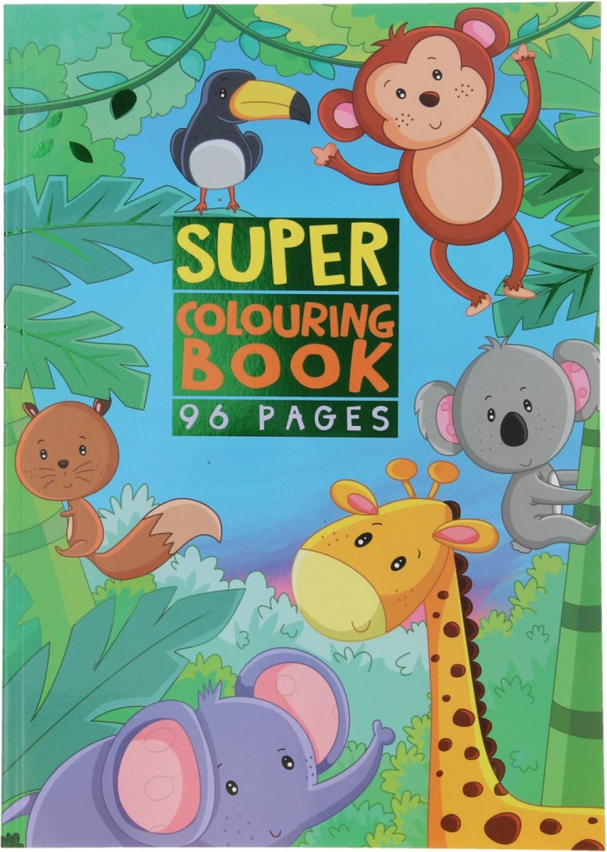 Wins Holland kleurboek safari A4 96 paginas dieren en figuren.